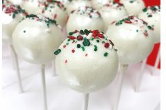 White with christmas sprinkles