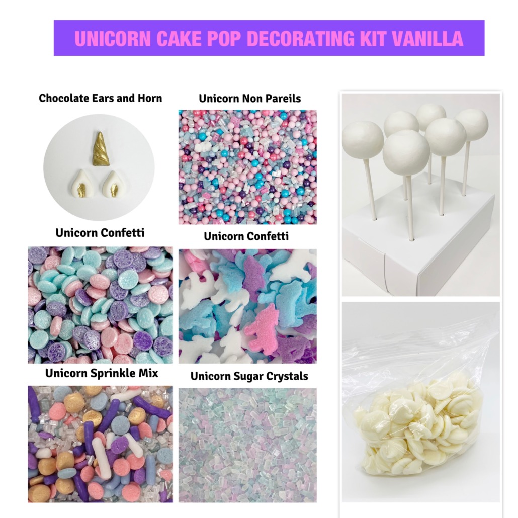 Unicorn Vanilla Cake Pop Decorating Kit – Lisa\'s Cakepops